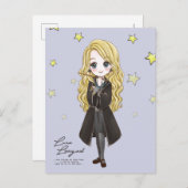Magical Luna Lovegood Watercolor Einladungspostkarte (Vorne/Hinten)