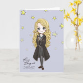 Magical Luna Lovegood Watercolor Karte (Gelbe Blume)
