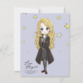 Magical Luna Lovegood Watercolor Mitteilungskarte
