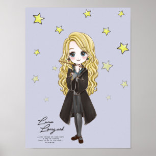 Magical Luna Lovegood Watercolor Poster