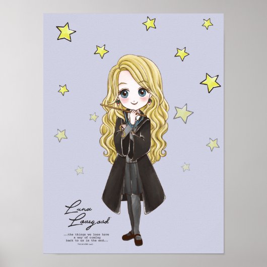 Magical Luna Lovegood Watercolor Poster (Vorne)