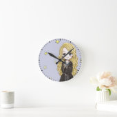 Magical Luna Lovegood Watercolor Runde Wanduhr (Zuhause)