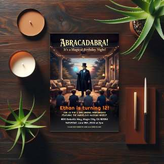 Magical Magician Birthday Party Einladung