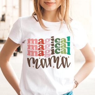 Magical Mama Retro Groovy Weihnachtsfeiertage Tri-Blend Shirt