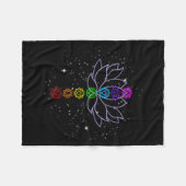 Magical Mandala Lotus Lines Cool Mandala Design Lo Fleecedecke (Vorderseite (Horizontal))