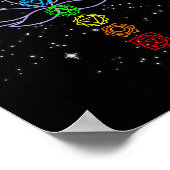 Magical Mandala Lotus Lines Cool Mandala Design Lo Poster (Ecke)