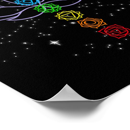 Magical Mandala Lotus Lines Cool Mandala Design Lo Poster (Ecke)