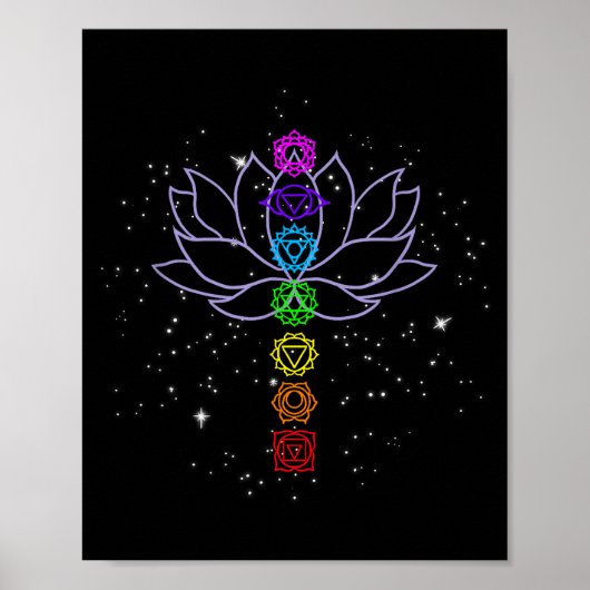 Magical Mandala Lotus Lines Cool Mandala Design Lo Poster (Vorne)
