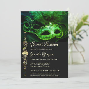 Magical Masquerade Ball Geburtstagseinladung Einladung