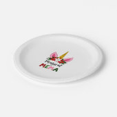 Magical Mema Unicorn Shirt Christmas Pajama Shirt Pappteller (Schrägansicht)