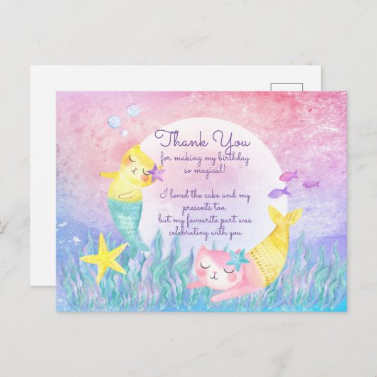 Magical Mercat Postcard Danke Karten (Vorne/Hinten)