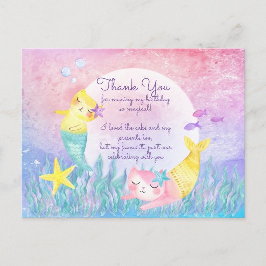 Magical Mercat Postcard Danke Karten (Vorderseite)