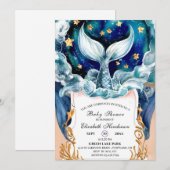 Magical Mermaid Baby Dusche Einladung (Vorne/Hinten)