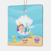 Magical Mermaid Baby's First Christmas Keramikornament (Links)