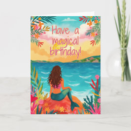 Magical Mermaid Birthday Card Dankeskarte
