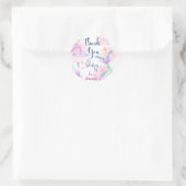 Magical Mermaid Birthday Danke für Ihre Unterstütz Runder Aufkleber (Tasche)