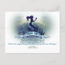 Magical Mermaid Birthday Danke Postkarte