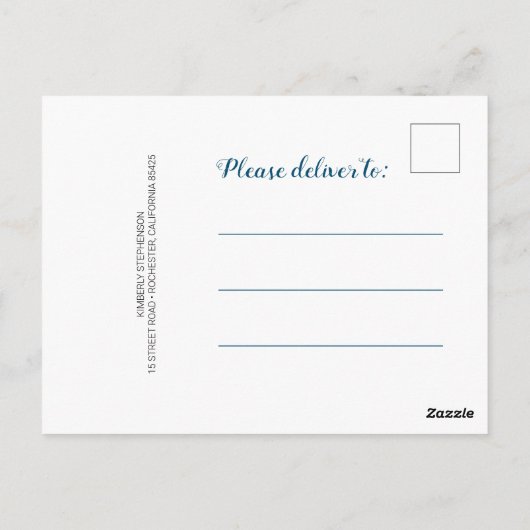 Magical Mermaid Birthday Danke Postkarte (Rückseite)