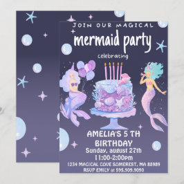 Magical Mermaid Birthday Einladung
