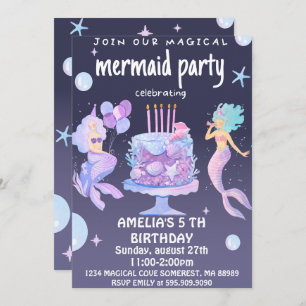Magical Mermaid Birthday Einladung