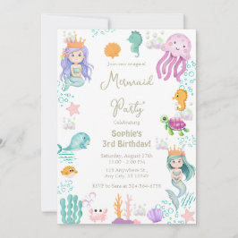 Magical Mermaid Birthday Einladung