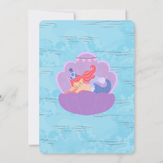 Magical Mermaid Birthday Einladung (Rückseite)