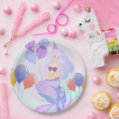 Magical  Mermaid Birthday Invitation Card Pappteller (Party)