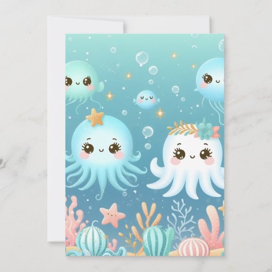 Magical Mermaid Birthday Party Einladung (Rückseite)