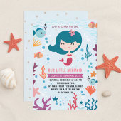 Magical Mermaid Girl Birthday Party Einladung