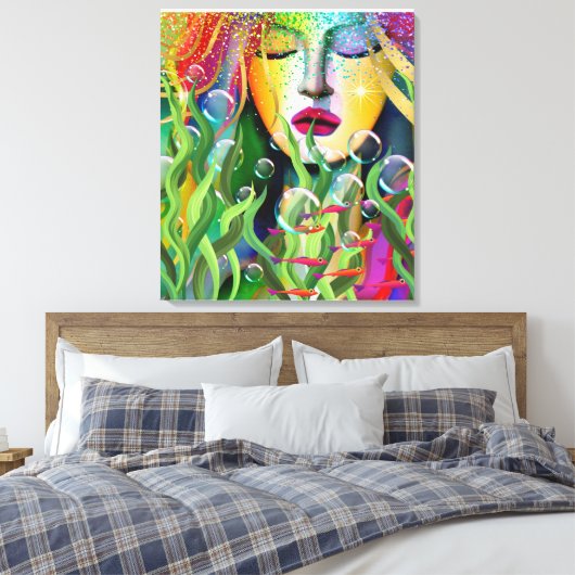 Magical Mermaid Leinwanddruck (Insitu (Schlafzimmer))