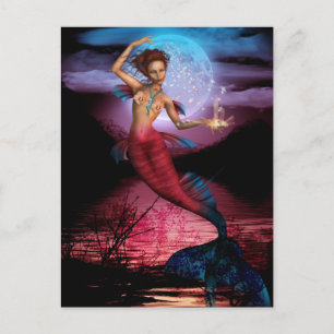 Magical Mermaid Moon Postkarte