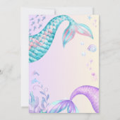 Magical Mermaid Tail Under The Sea Birthday Party Einladung (Rückseite)