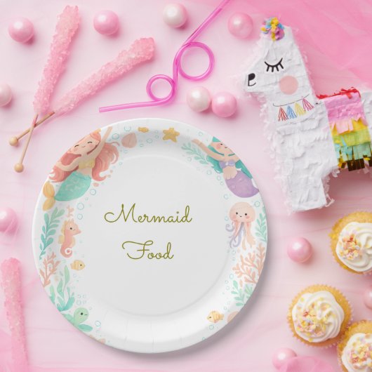 Magical Mermaid Under the Sea Kids Birthday  Pappteller (Party)