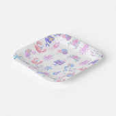 Magical Mermaid Under the Sea Kids Birthday Pappteller (Gewinkelt)