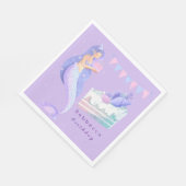 Magical Mermaid Under the Sea Kids Birthday Serviette (Ecke)