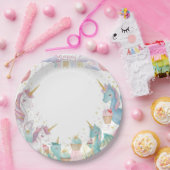 Magical Mermaids Unicorns Rainbow Birthday Party Pappteller (Party)