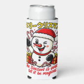 Magical Merry Christmas Snowman Cooler Bag Selters Dosenkühler (Seltzer Vorderseite)