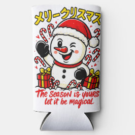 Magical Merry Christmas Snowman Cooler Bag Selters Dosenkühler