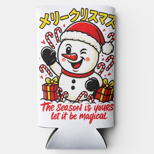 Magical Merry Christmas Snowman Cooler Bag Selters Dosenkühler (Vorderseite)