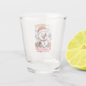 Magical Merry Christmas Snowman Festive candy cane Schnapsglas (Rückseite)