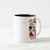 Magical Merry Christmas Snowman Gift Tee candy can Zweifarbige Tasse (VorderseiteRechts)
