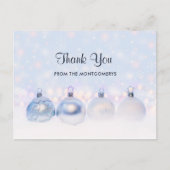 Magical Metallic Christmas Balls Foto Vielen Dank Postkarte (Vorderseite)