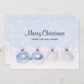 Magical Metallic Christmas Balls Fotograph Feiertagskarte (Vorne/Hinten)