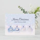 Magical Metallic Christmas Balls Fotograph Feiertagskarte (Stehend Vorderseite)