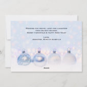 Magical Metallic Christmas Balls Fotograph Feiertagskarte (Rückseite)