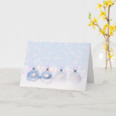 Magical Metallic Christmas Balls Fotograph Karte (Gelbe Blume)