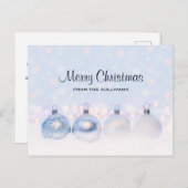 Magical Metallic Christmas Balls Fotograph Postkarte (Vorne/Hinten)