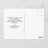 Magical Metallic Christmas Balls Fotograph Postkarte (Rückseite)