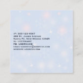 Magical Metallic Christmas Balls Fotograph Quadratische Visitenkarte (Rückseite)