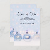 Magical Metallic Christmas Balls Fotograph Save The Date (Vorne/Hinten)